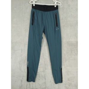 TLF Men's Active Gym Breathable Jogger Pants Blue Small Side Zip